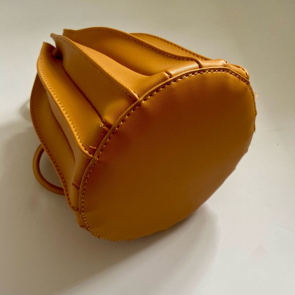 Drawstring Vegan Leather Bag - Picture 5 of 8